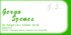 gergo szemes business card