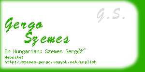 gergo szemes business card